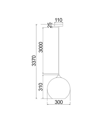 ROCHE: Interior Wine Glass Shape Matte Gold Glass Pendant Light