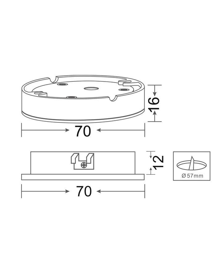 Surface Mounted or Recessed Option Cabinet Underbench LED Tri-CCT Utility Light - White