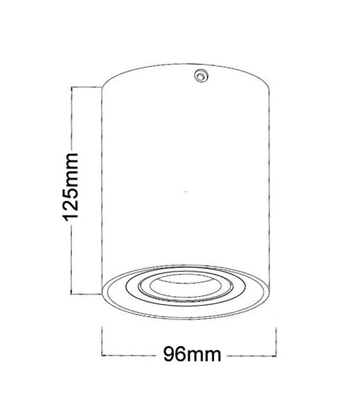 SURFACE: GU10 Round Gimbal Surface Mounted Ceiling Downlight - Matte White