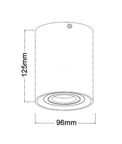 SURFACE: GU10 Round Gimbal Surface Mounted Ceiling Downlight - Matte White