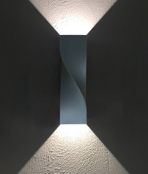 GIROTRI: Exterior LED Tri-CCT Surface Mounted Up/Down Twist Wall Lights IP65 - Dark Grey