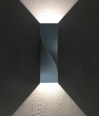 GIROTRI: Exterior LED Tri-CCT Surface Mounted Up/Down Twist Wall Lights IP65 - Dark Grey