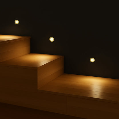 MAREN Round 3CCT LED Stair Wall Light Multi Colour - Gold