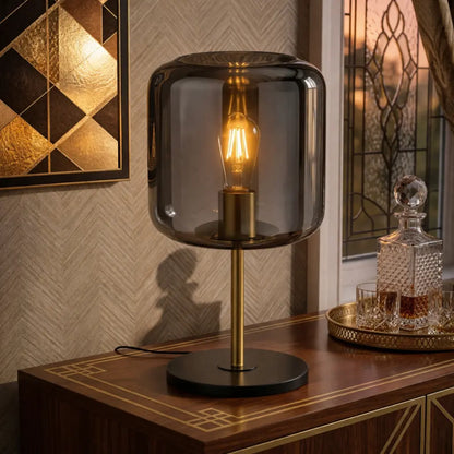 KOROVA Table Lamp - Brass Matt/Smoke