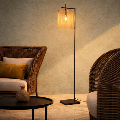 LYNDRA Floor Lamp - Bronze/Natural