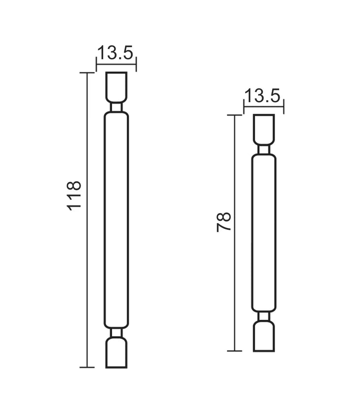 R7S LED Globes - Length: 118mm; Colour Temperature: 5000K