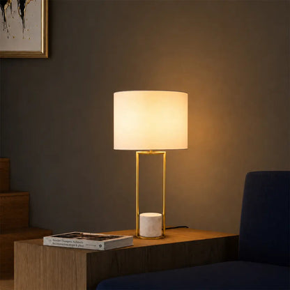 DESIRE Table Lamp - Antique Gold/White