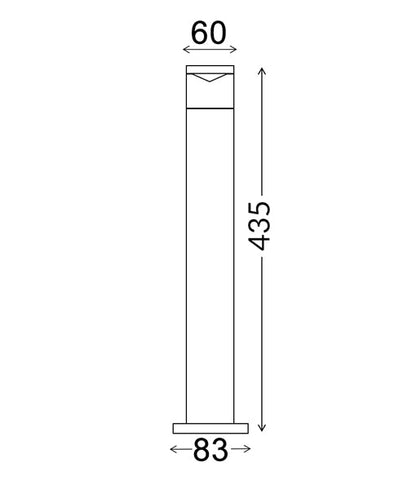PHARE: MR16  Surface Mounted SS 316 Anti Glare Bollard Light IP54