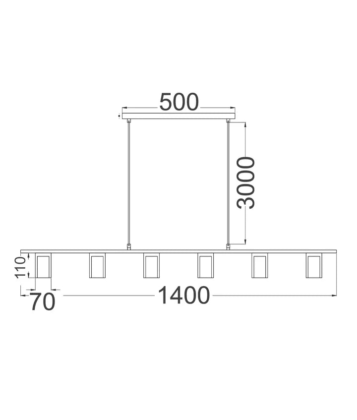 TUBERIA: Interior Linear Bar with Beige Travertine Tubular Shade Pendant Light