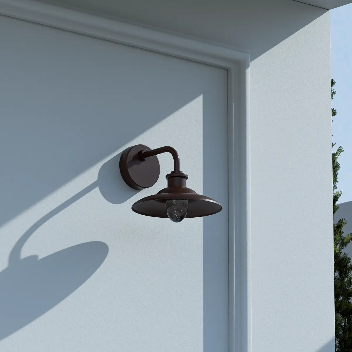 Calibo Cuscus Bubble Glass LED Exterior Wall Light - Black