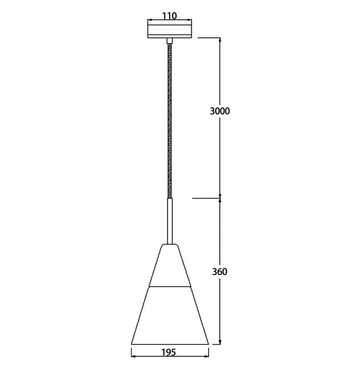 FINN: Scandinavian Blonde Wood & Opal Glass Medium Cone Pendant Light
