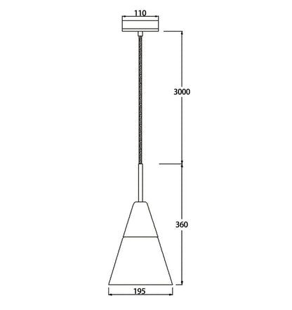 FINN: Scandinavian Blonde Wood & Opal Glass Medium Cone Pendant Light