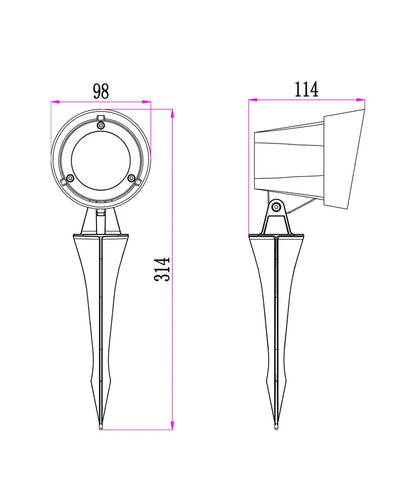 KOLEC: Exterior LED Garden Spike Light IP65