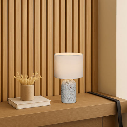 FEVIK Table Lamp Small - White Terrazzo