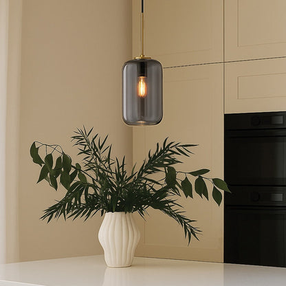 KOROVA Medium Pendant Light  - Brass Matt/Smoke
