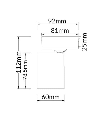 SPOT: Interior GU10 1 Light Adjustable Square Base Surface Mounted Spot Light - White