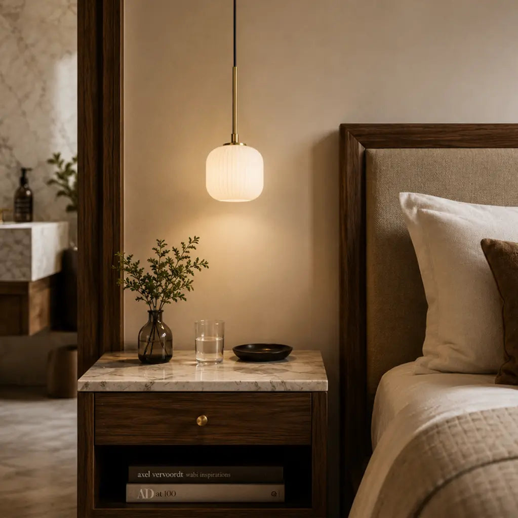 BOBO 1 Pendant Light - Antique Gold / Opal Matt