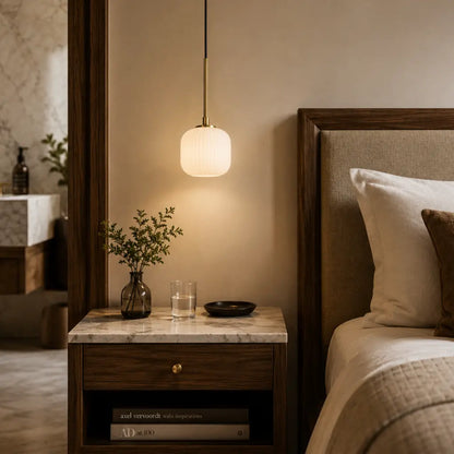 BOBO 1 Pendant Light - Antique Gold / Opal Matt