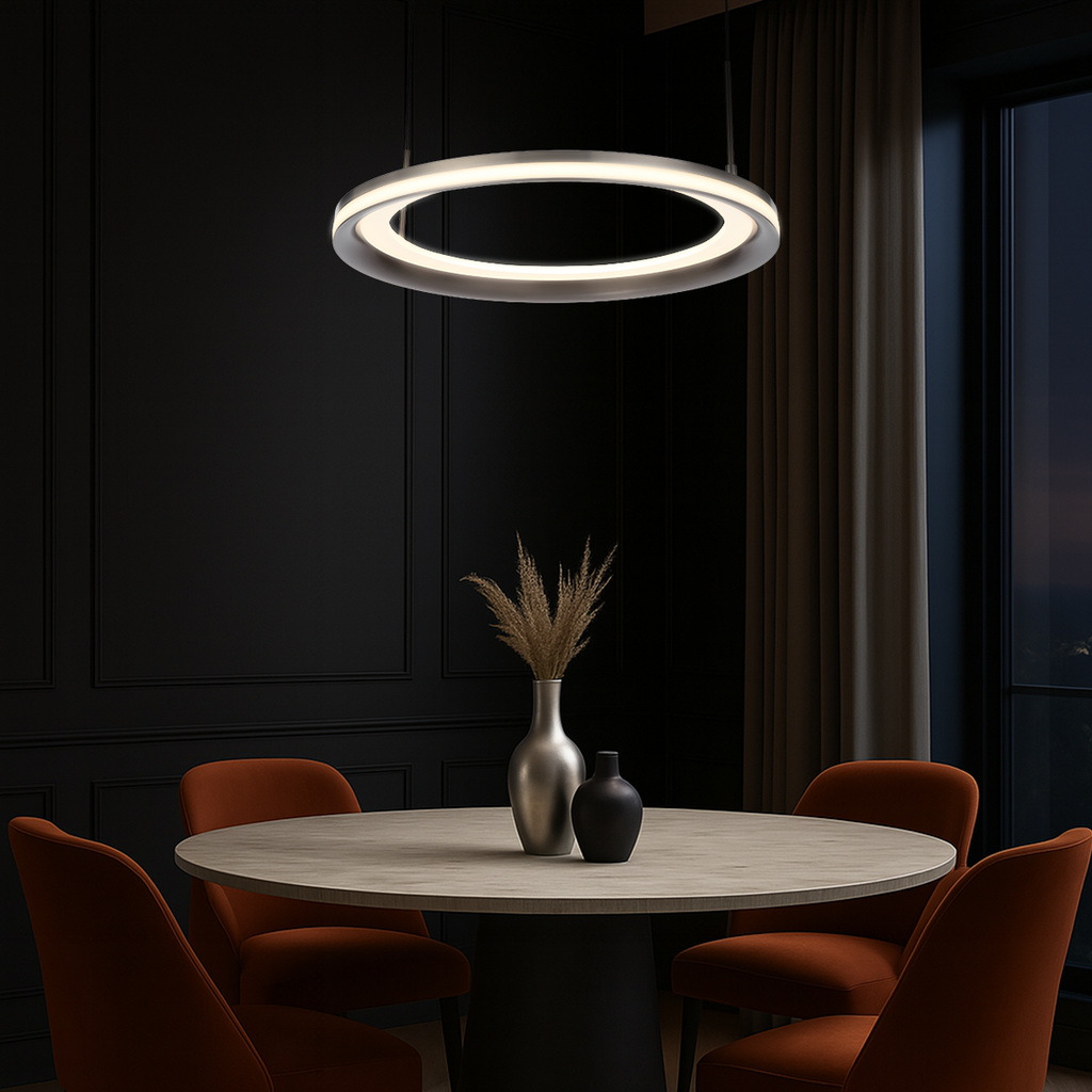 FULCRUM 60CM Pendant Light - Pearl/Grey