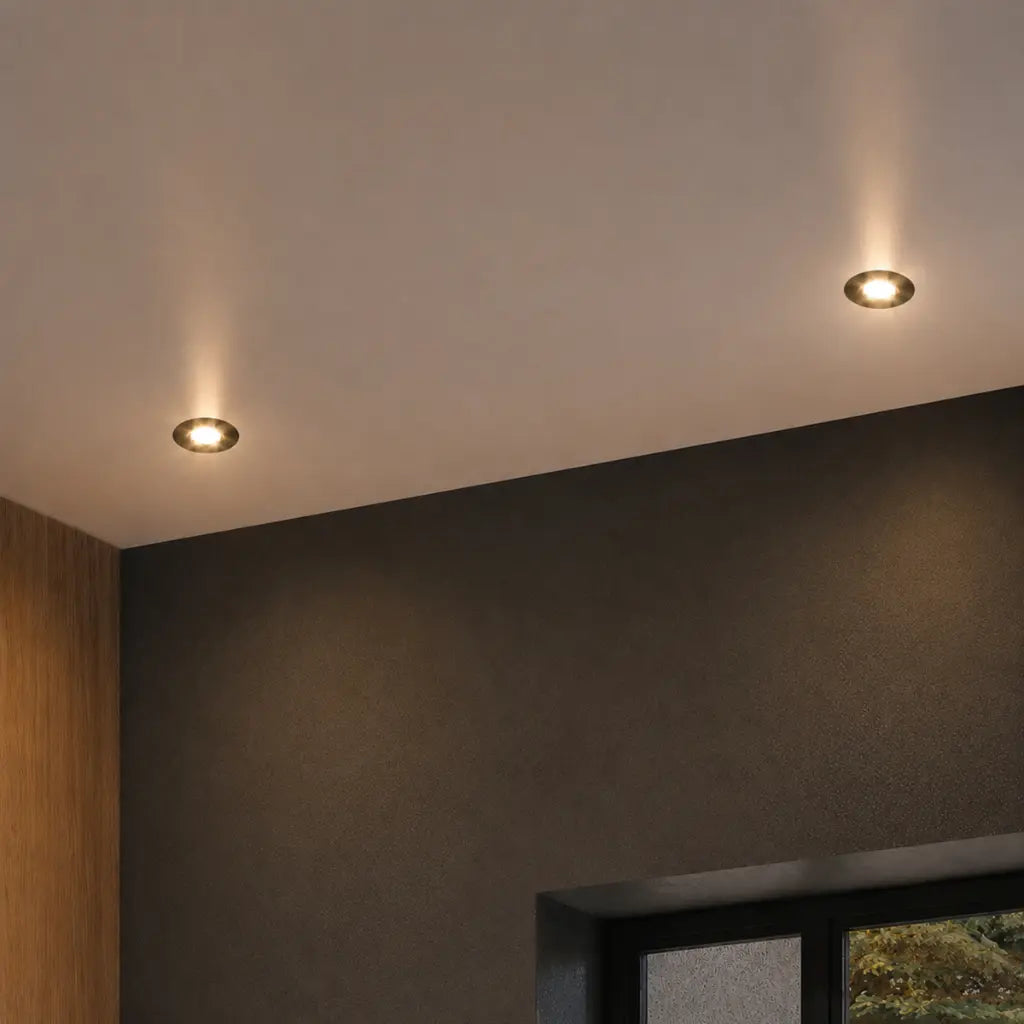 DURO Round LED Stair Wall Light Black - Warm White