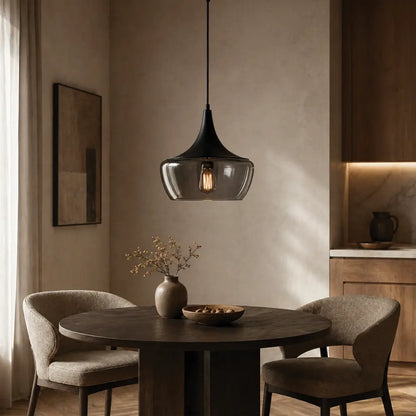 LANDY Pendant Light - Black/Smoke
