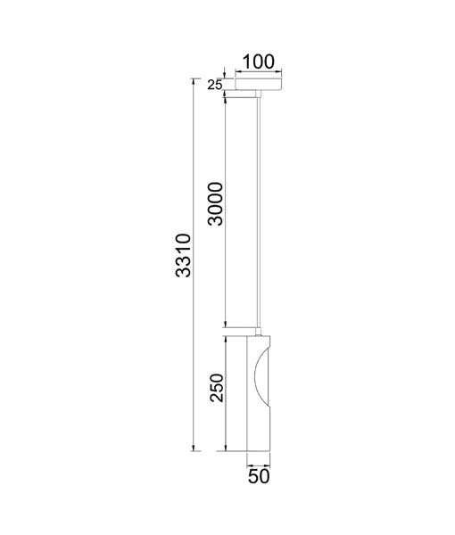 IDA: Interior Iron & Blonde Wood Tube Pendant Light - Matte White