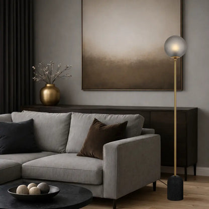 GINA Floor Lamp - Black/Smoke