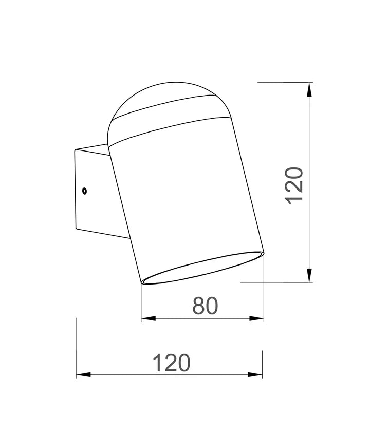 KEILA: Exterior Oval Surface Mounted Wall Lights IP65 - Matte White