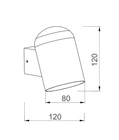 KEILA: Exterior Oval Surface Mounted Wall Lights IP65 - Matte White