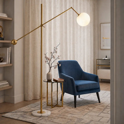 KEMI Floor Lamp - Gold/Opal Matt