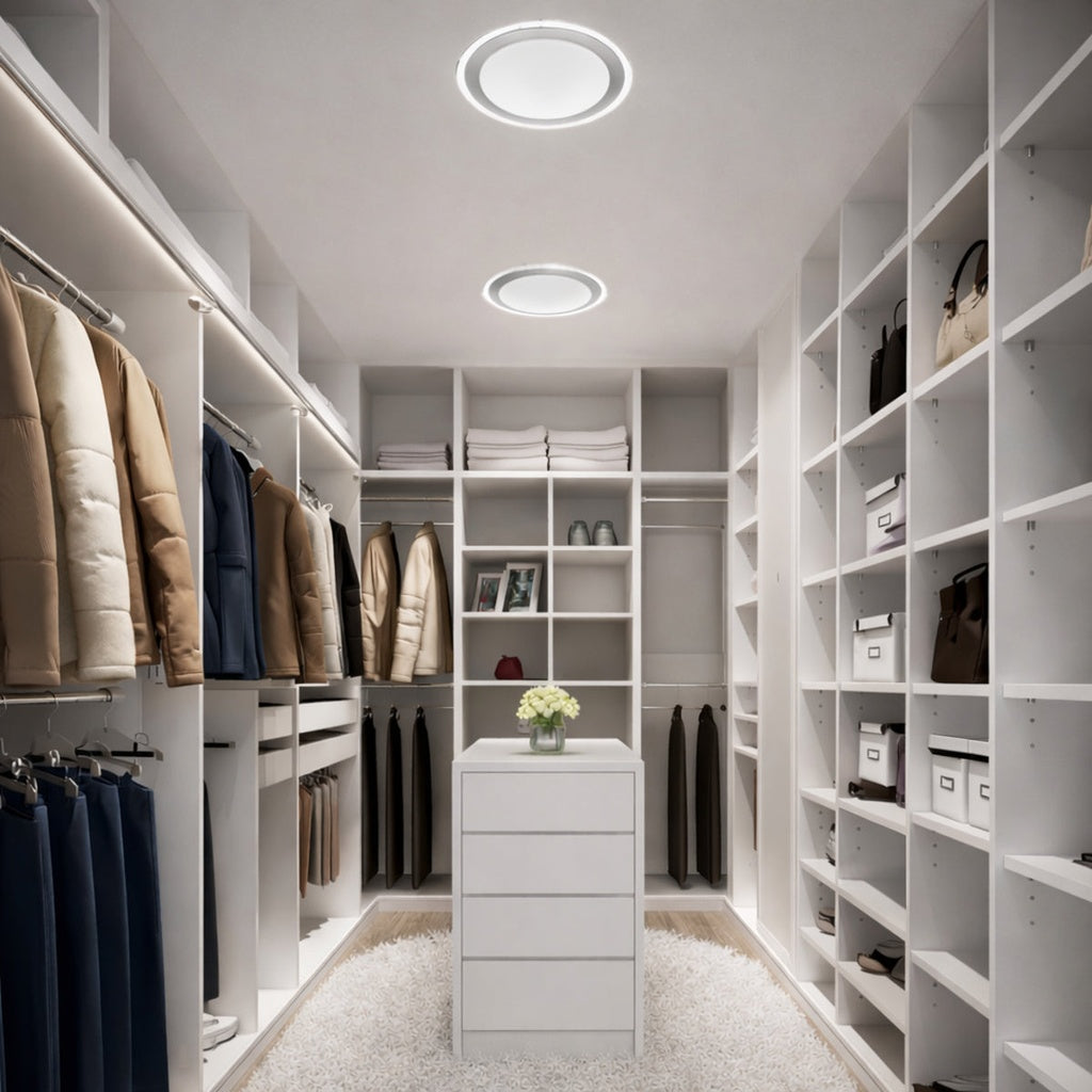 ASTRID 33CM 18W LED Oyster Dimmable Ceiling Light - Silver