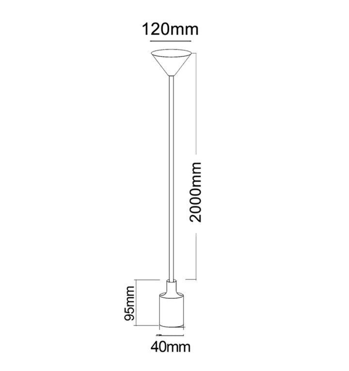 PEN: Industrial Minimalist Silicone Pendant Light Suspension - Pink (2m Cable)