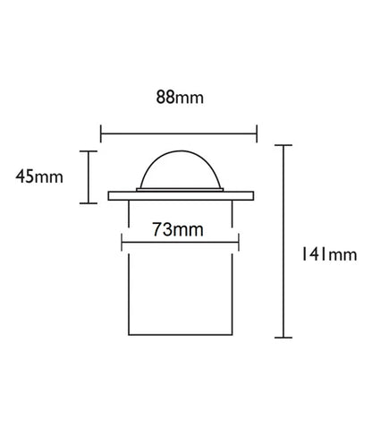 MR16 Recessed Inground Up Lights (Small Faceplate with Eyelid) IP67 (Cut out: Ø73mm)