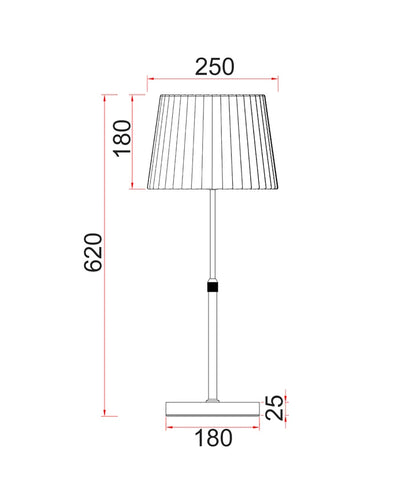 CRECER: White Shade / Antique Brass Height Adjustable Table Lamp
