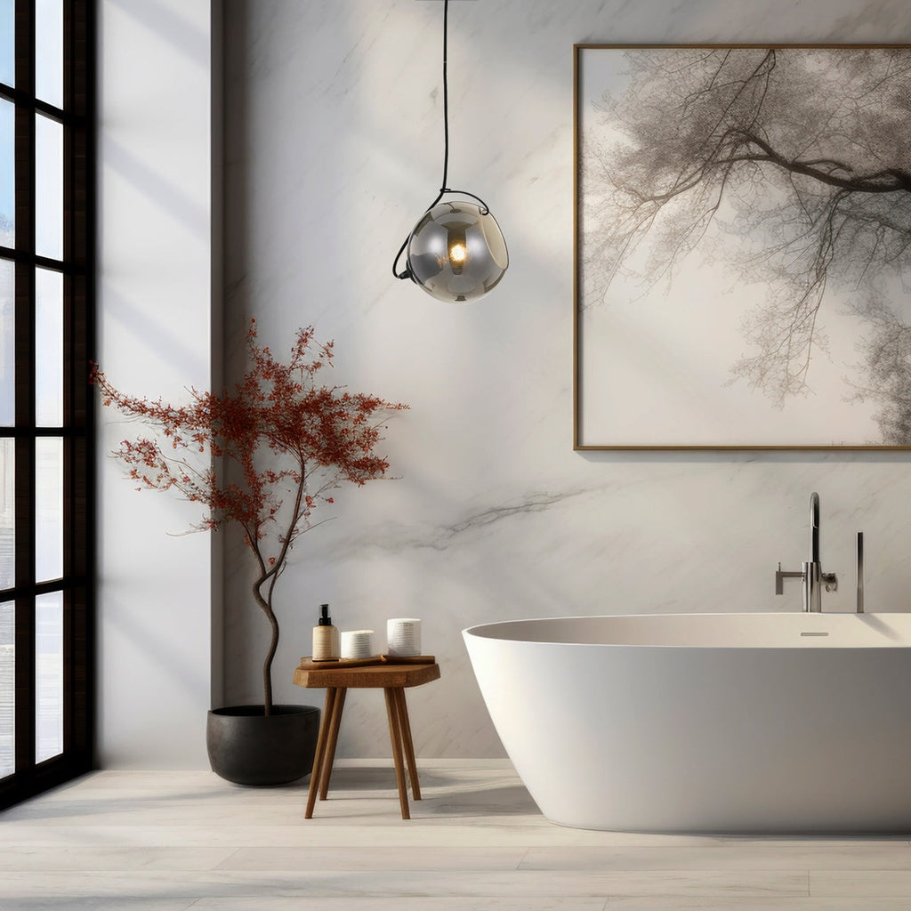 BONDI 20CM Pendant Light - Black/Smoke
