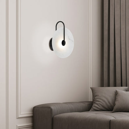ZONDER LED Wall Light - Black/White Marble