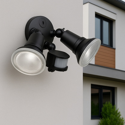 COMET Twin Exterior LED Flood Light with Sensor
