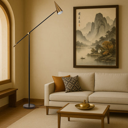 JIBARA Floor Lamp - Black/Brass