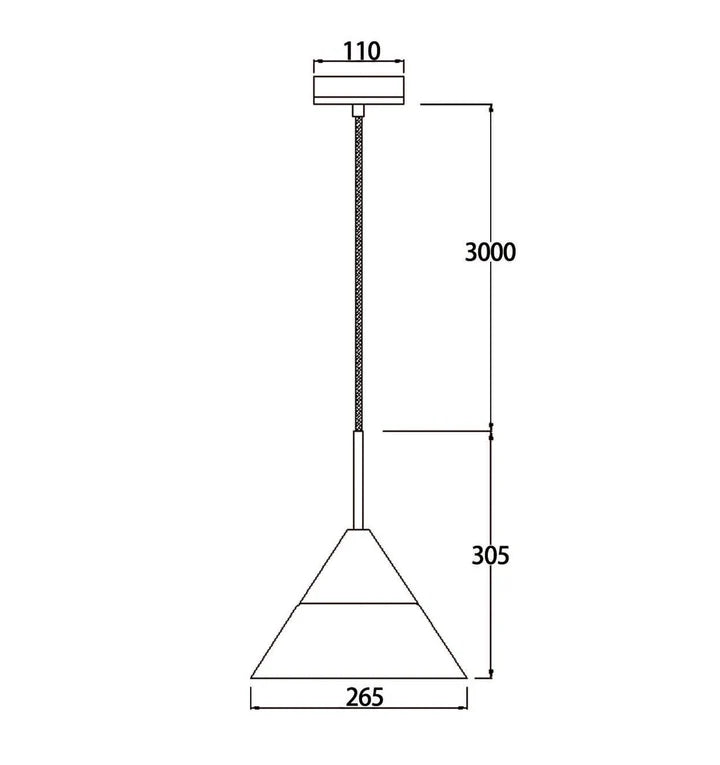 FINN: Scandinavian Blonde Wood & Opal Glass Wide Cone Pendant Light