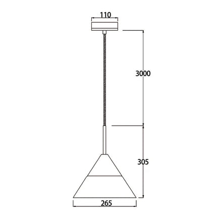 FINN: Scandinavian Blonde Wood & Opal Glass Wide Cone Pendant Light