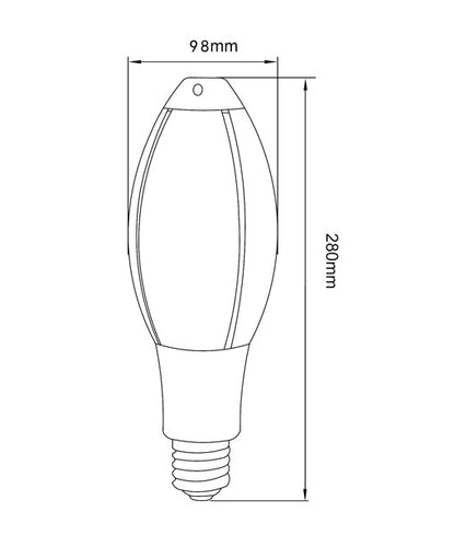 ELLIP: LED Elliptical Globes - Options:  E40 5000K 45W