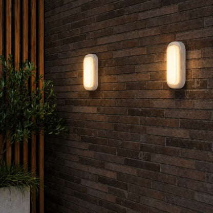 VIGGO Exterior Rectangular Bunker LED Light - White