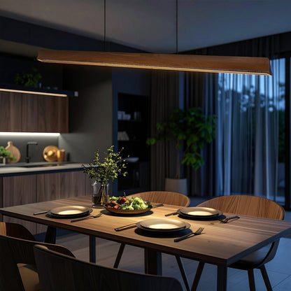 LUCID 180CM Linear Pendant Light - Wood