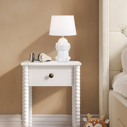 MISARU Ceramic Table Lamp - White
