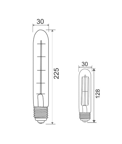 T30 LED Filament Dimmable Globes - 128mm