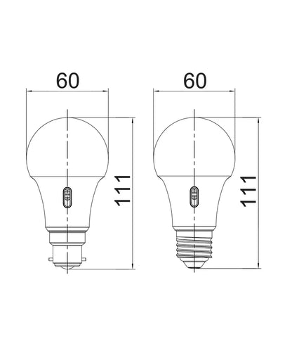 GLSTRI (Dimmable): LED GLS Tri-CCT Dimmable Globes Frosted Diffuser (10W) - Socket: BC/B22