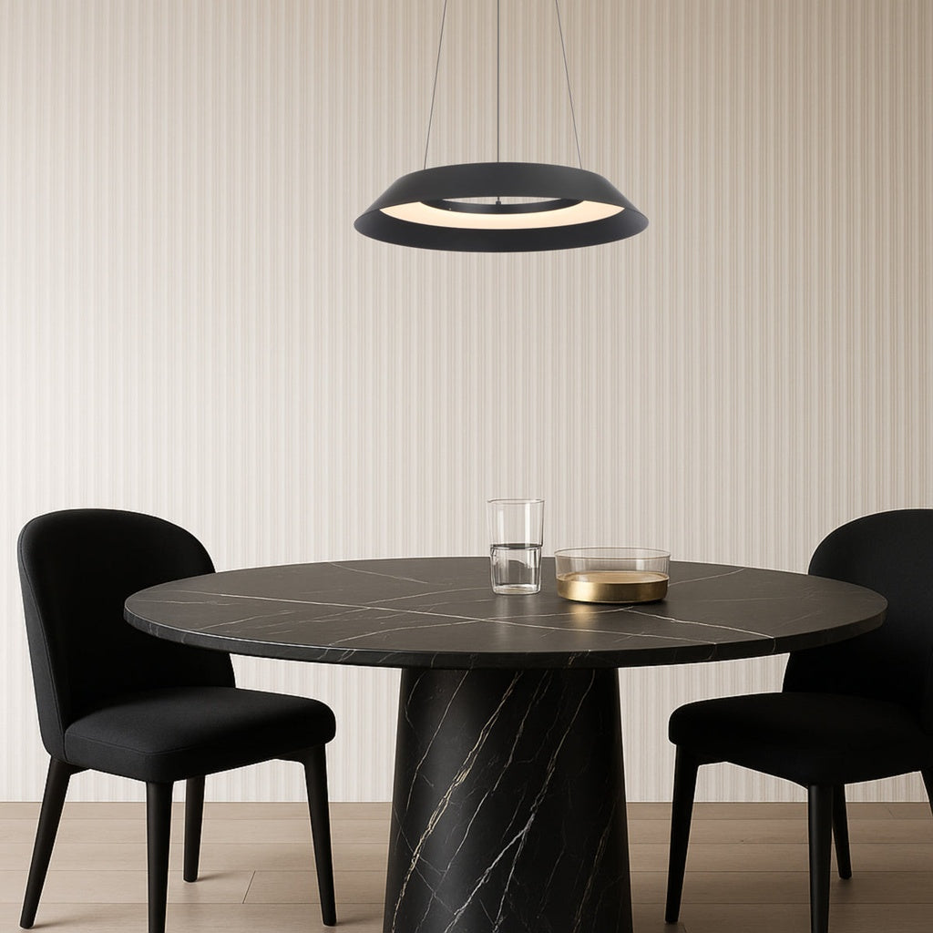 HOVIN 43CM LED Pendant Light Small - Black