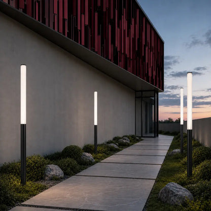 GEVET 230CM Exterior LED Bollard Light - Black