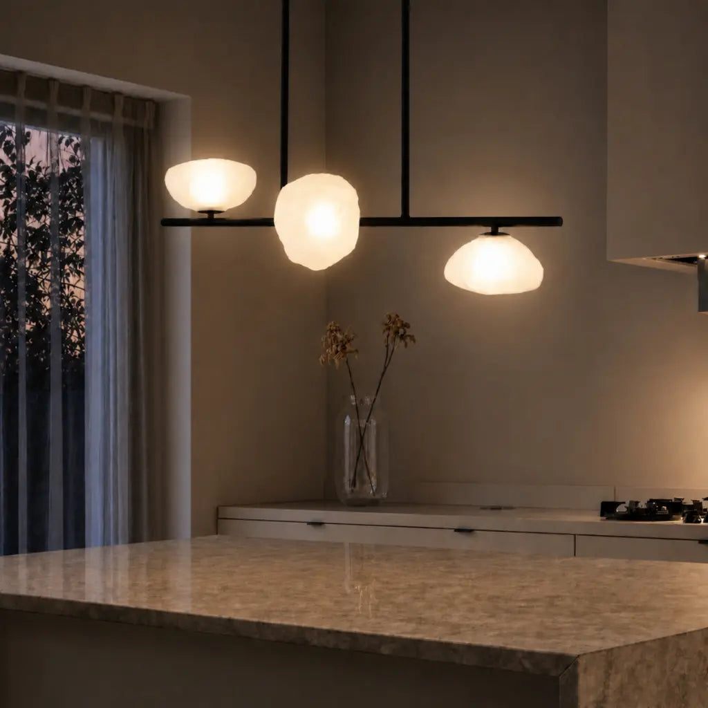 ZECCA 3 Linear Pendant Light - Black/Frost