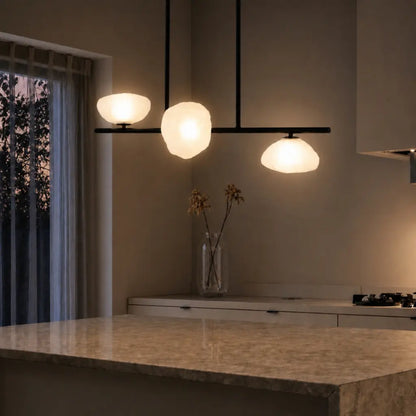 ZECCA 3 Linear Pendant Light - Black/Frost